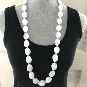 White beaded necklace